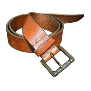 Banana‎ Republic Men's Brown Leather Belt with Brass Hardware Waist Size 34